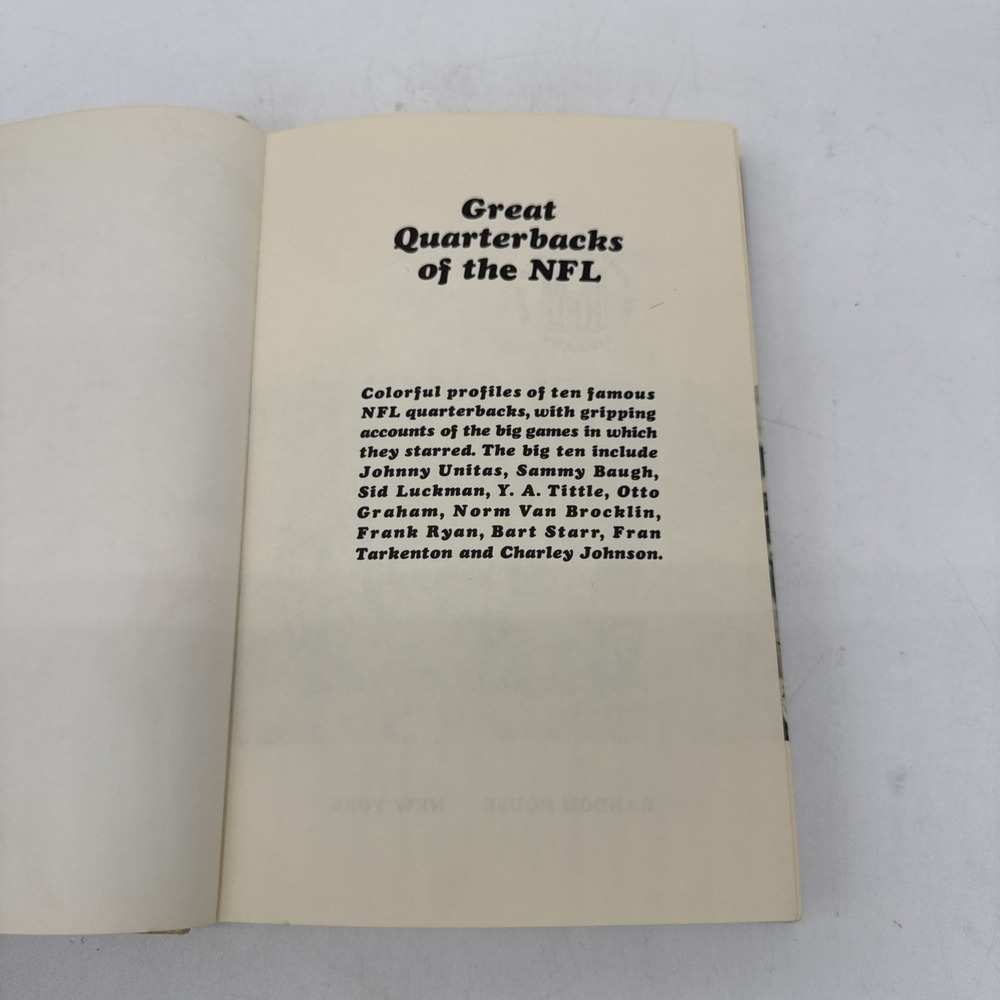 Vintage Great Quarterbacks Of The NFL Hardback 1965 - Picture 4 of 11